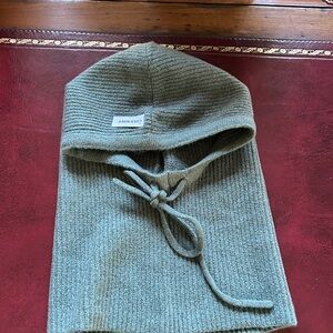 Green Hood Hat Accessory New With Tags Soft Self Tie